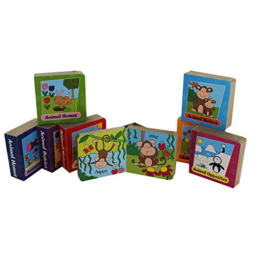 8 Animal Themed Board Books in a Book Tower