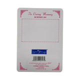 In Loving Memory Of My Dear Wife Mother's Day Keepsake Graveside Card