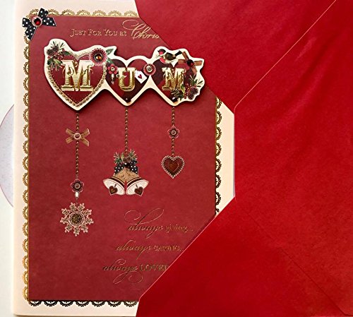 MUM - Hand Made Luxury Lovely Verse Christmas Greeting Card 