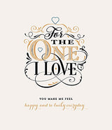 For The One I Love Classic Black And Gold Valentine's Day Card
