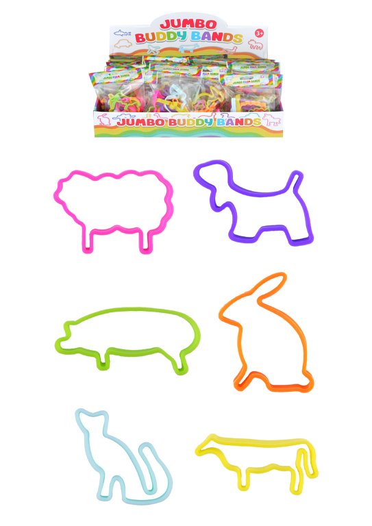 Bag of 6 Buddy Band Farm Animal Bracelets {DC}