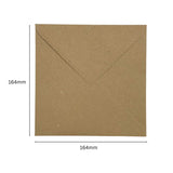 Pack of 50 Eco Kraft Recycled 110gsm 164x164mm Gummed Envelopes