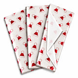Pack of 5 Christmas Santa Hat Toss Design 50 x 70 cm Luxury Red Foil Tissue Sheets