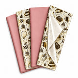 Pack of 8 Birthday Bliss Luxury Gold Foil Design & Plain Pink 50 x 70 cm Tissue Sheets - Girls, Cake, Celebration