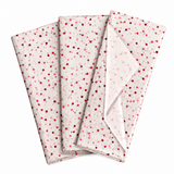 Pack of 5 Confetti Dots Design 50 x 70 cm Luxury Red Foil Tissue Sheets - Christmas, Birthday, Valentine