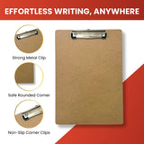 A4 Quality Wooden Clipboard with Hanging Hole