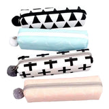 Single Colorful Canvas Student Pencil Case with Zipper