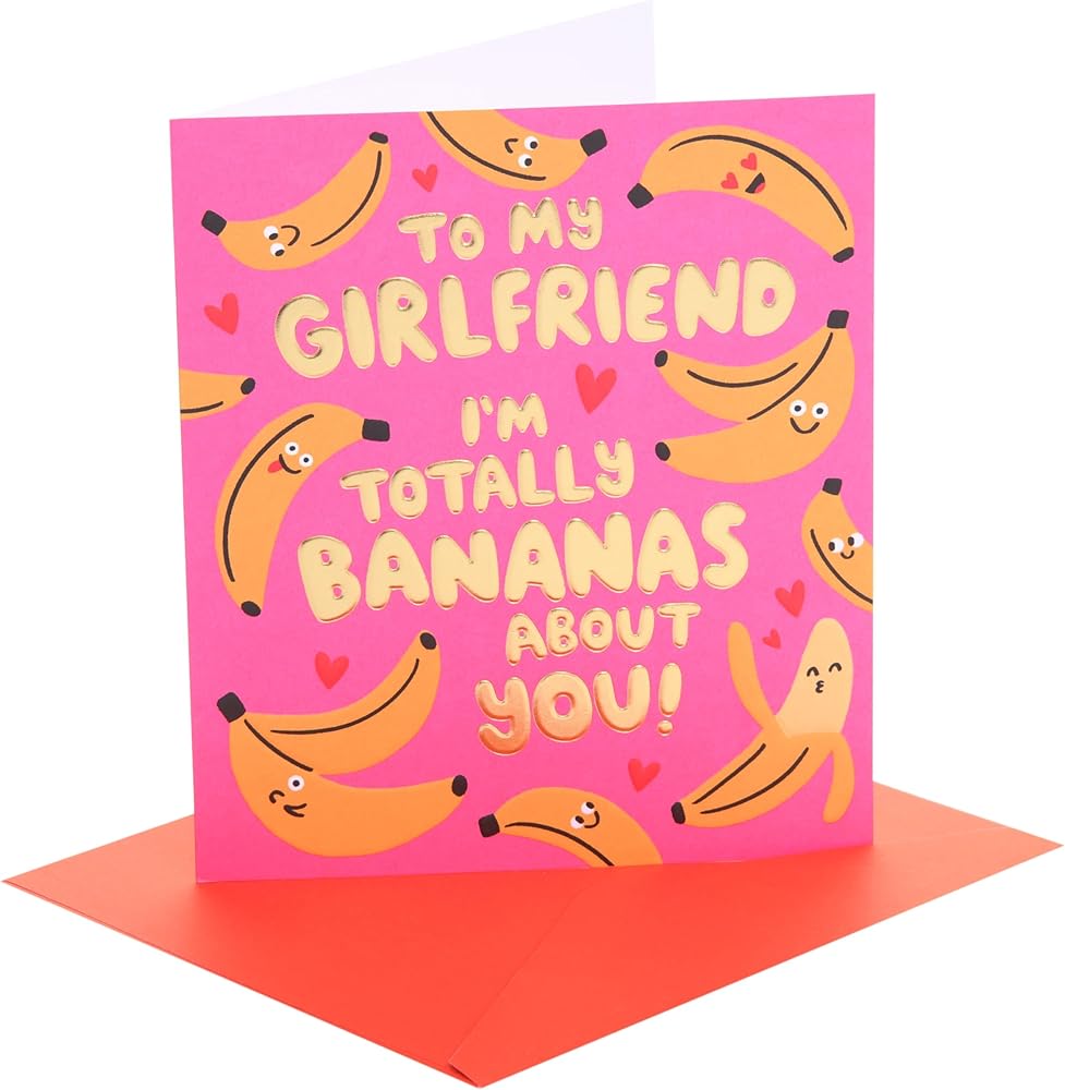 Bananas Design Girlfriend Valentine's Day Card