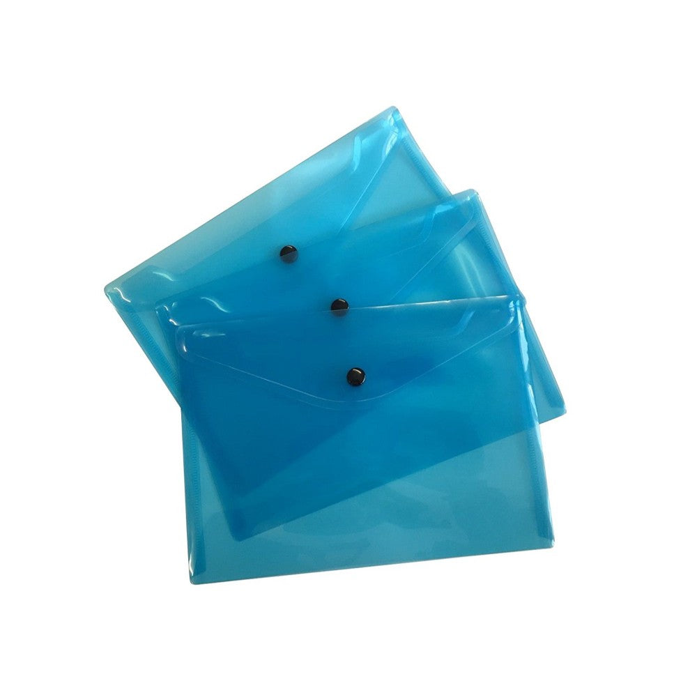 Pack of 12 Janrax A5 Blue Document Wallets