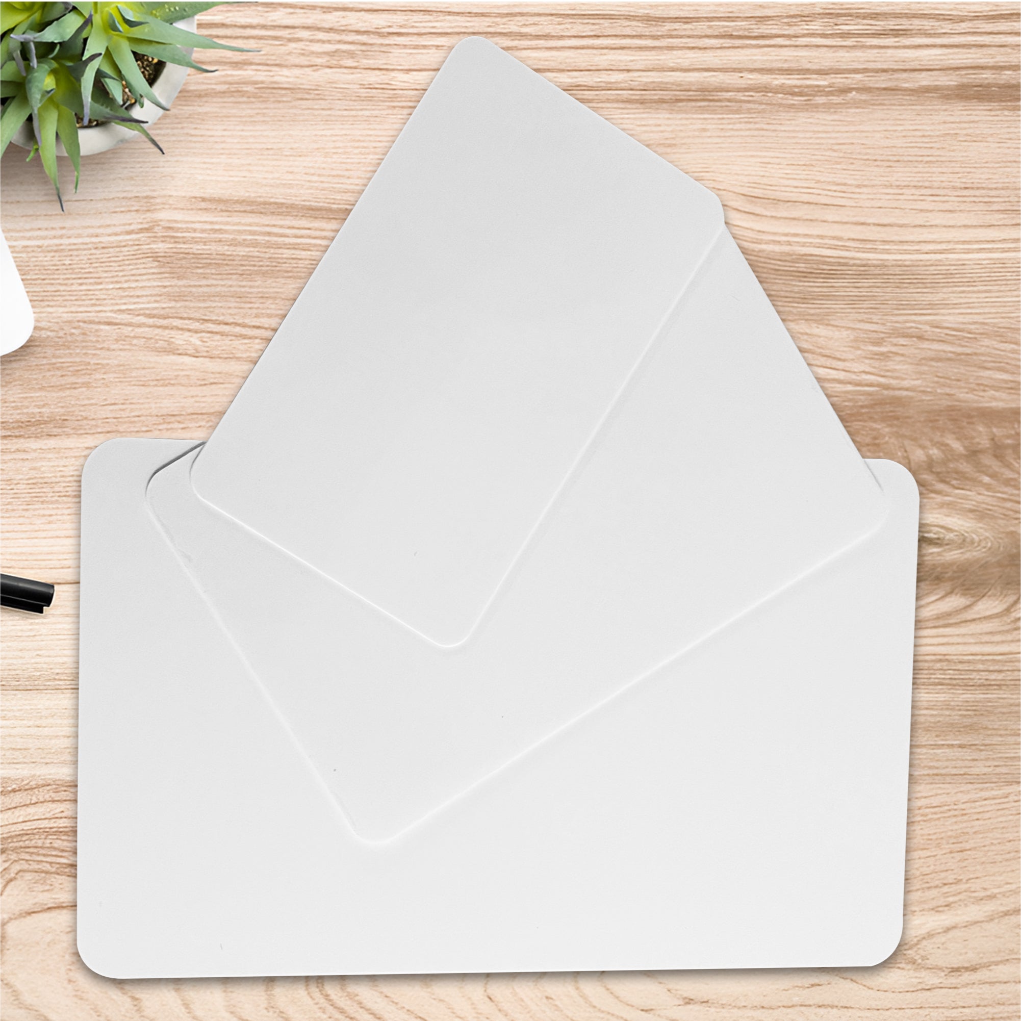 Pack of 12 8x5" Size Dry Wipe Whiteboards - Presentation Card Size