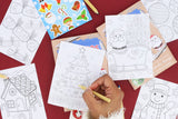 Eco-Friendly Mini Christmas Colouring Set