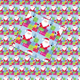 Pack of 8 Santa Snowflake Holly Christmas Gift Wrapping Paper Sheets