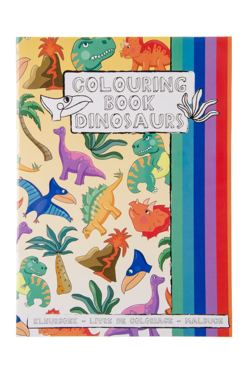 A4 Dinosaur Coloring Book with Stickers Sheet