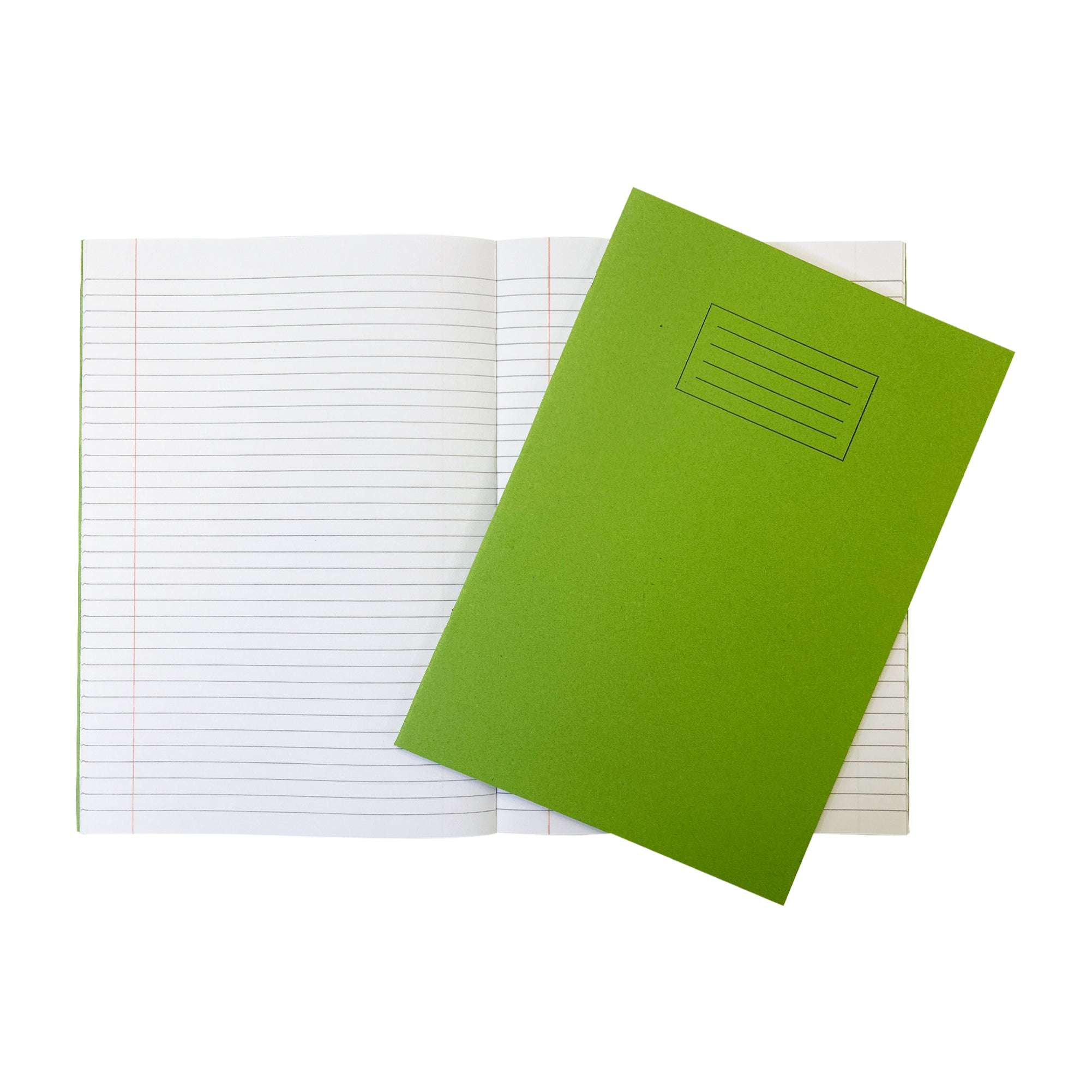 Janrax A4 Green 80 Page Feint Ruled with Margin Exercise Book WF Paper with 225gsm Manilla Cover