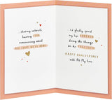 3 Fold Hand Lettering and Icons Design Wife Anniversary Card