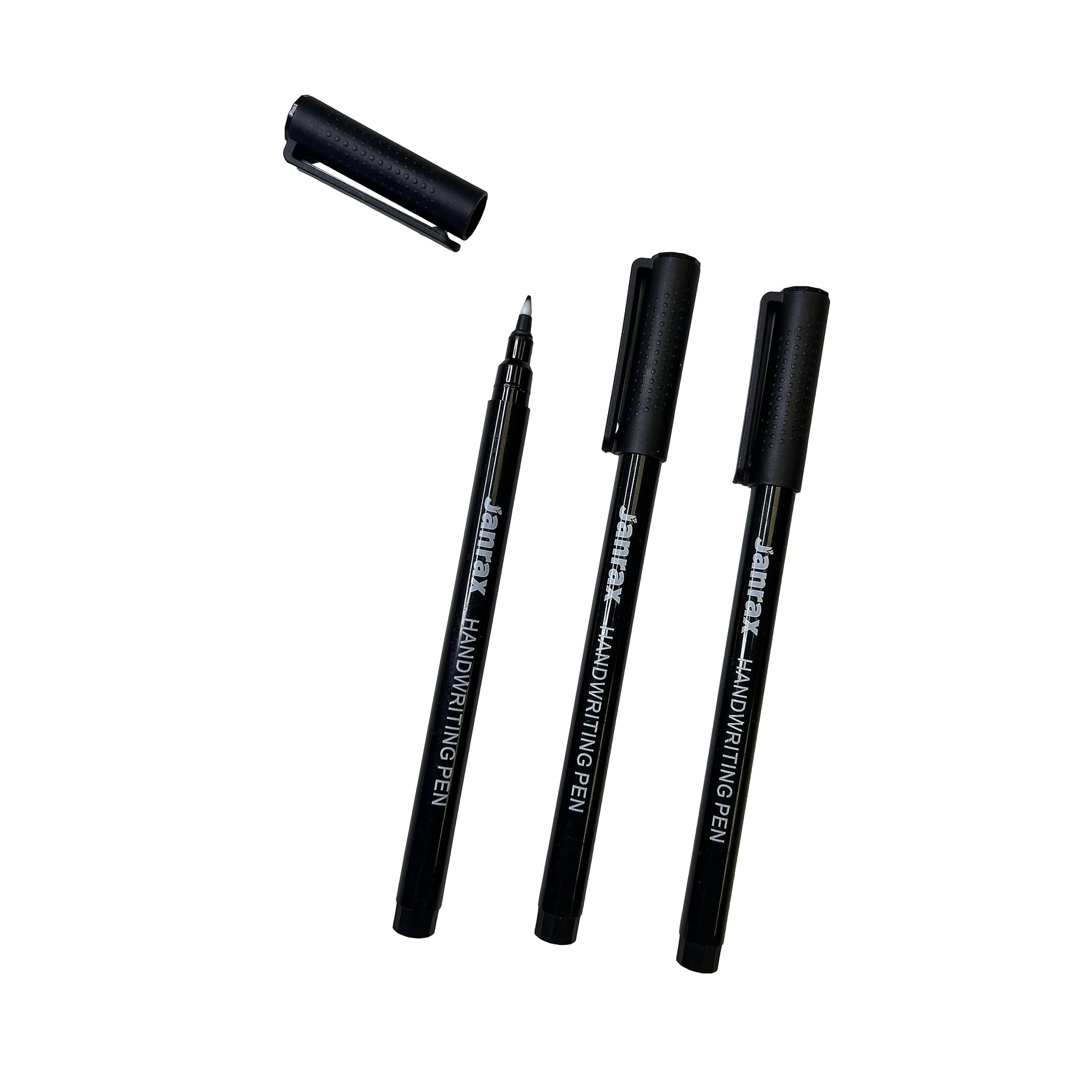 Pack of 12 Black Handwriting Pens by Janrax