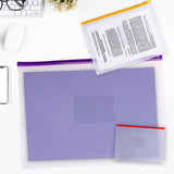 Pack of 12 A4 Clear Zippy Bags with Grey Zip