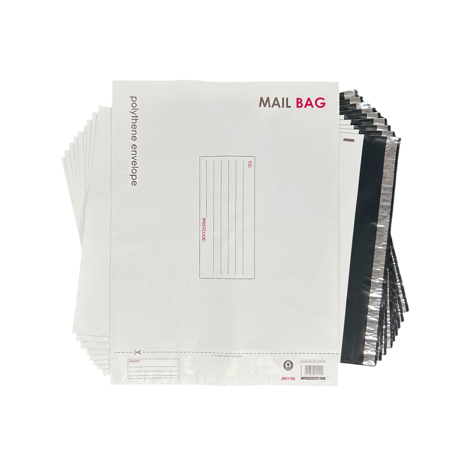 Pack of 10 Extra Large Polythene Mailing Bags 42x50cm – Secure Peel & Seal Envelopes