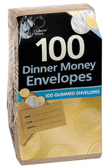 Pack of 100 Dinner Money Envelopes