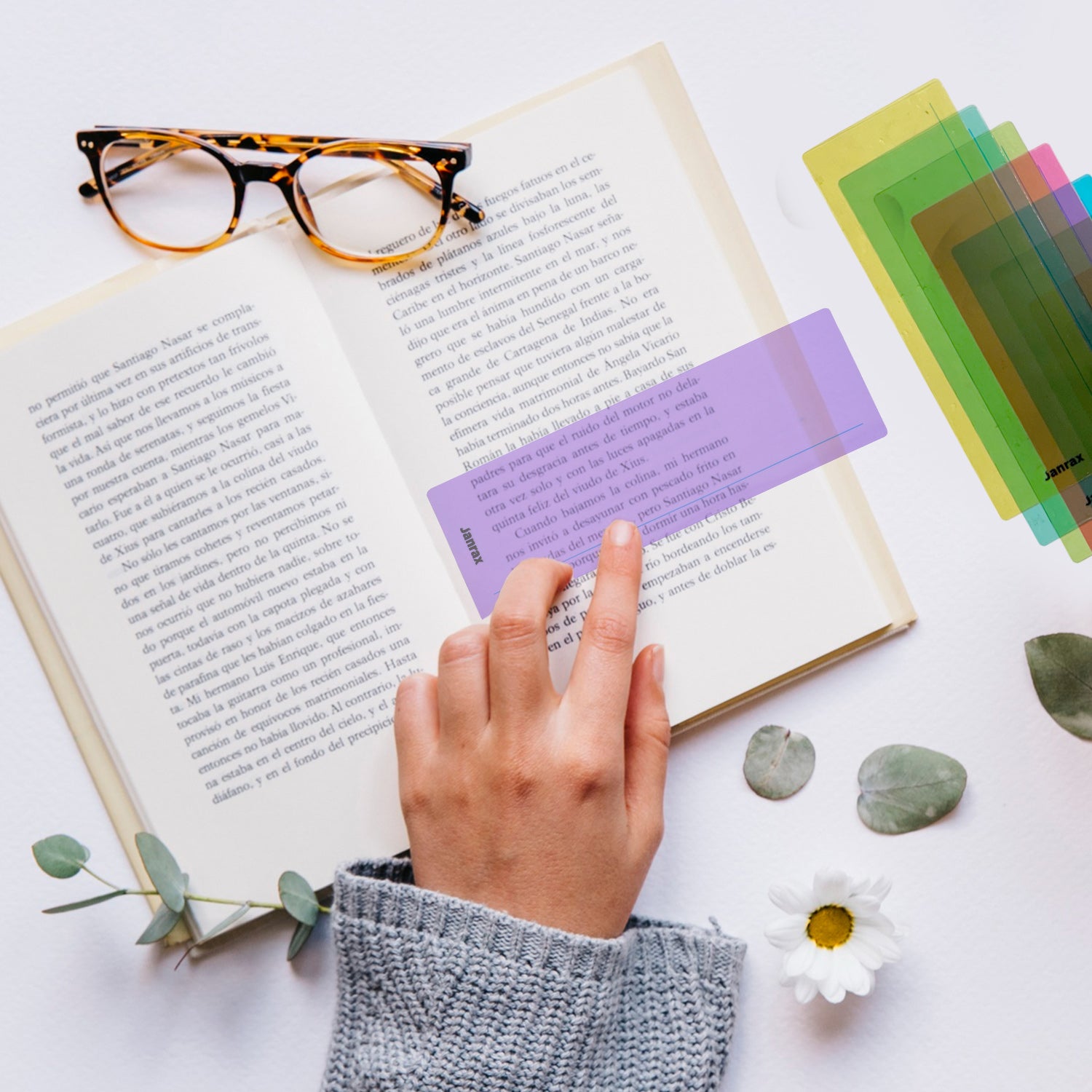Pack of 8 Yellow 210x80mm Dyslexia Overlay Reading Strips – PET Material, Rounded Corners