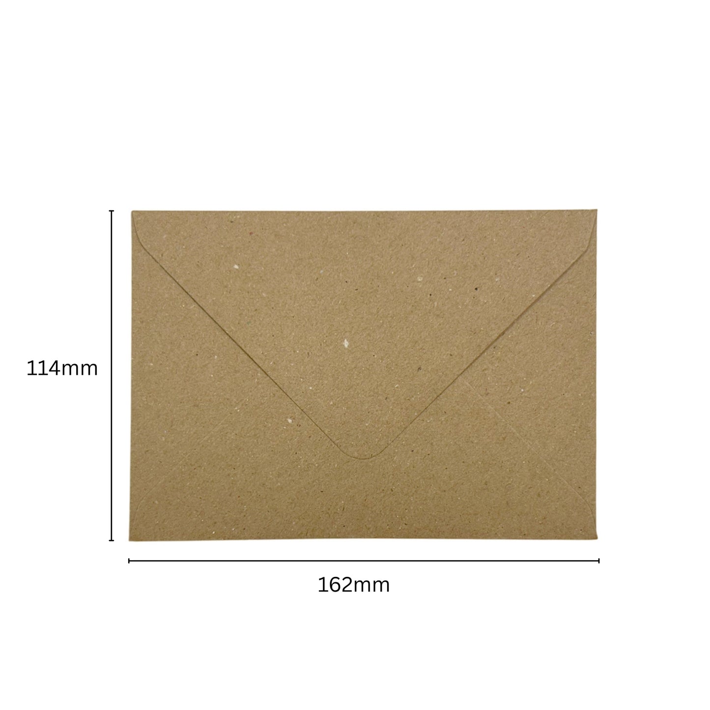 Pack of 50 Eco Kraft Recycled 110gsm 114x162mm–C6 Gummed Envelopes