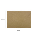 Pack of 50 Eco Kraft Recycled 110gsm 114x162mm–C6 Gummed Envelopes