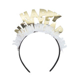 Pack of 4 Assorted Gold & Silver Happy New Year Headbands