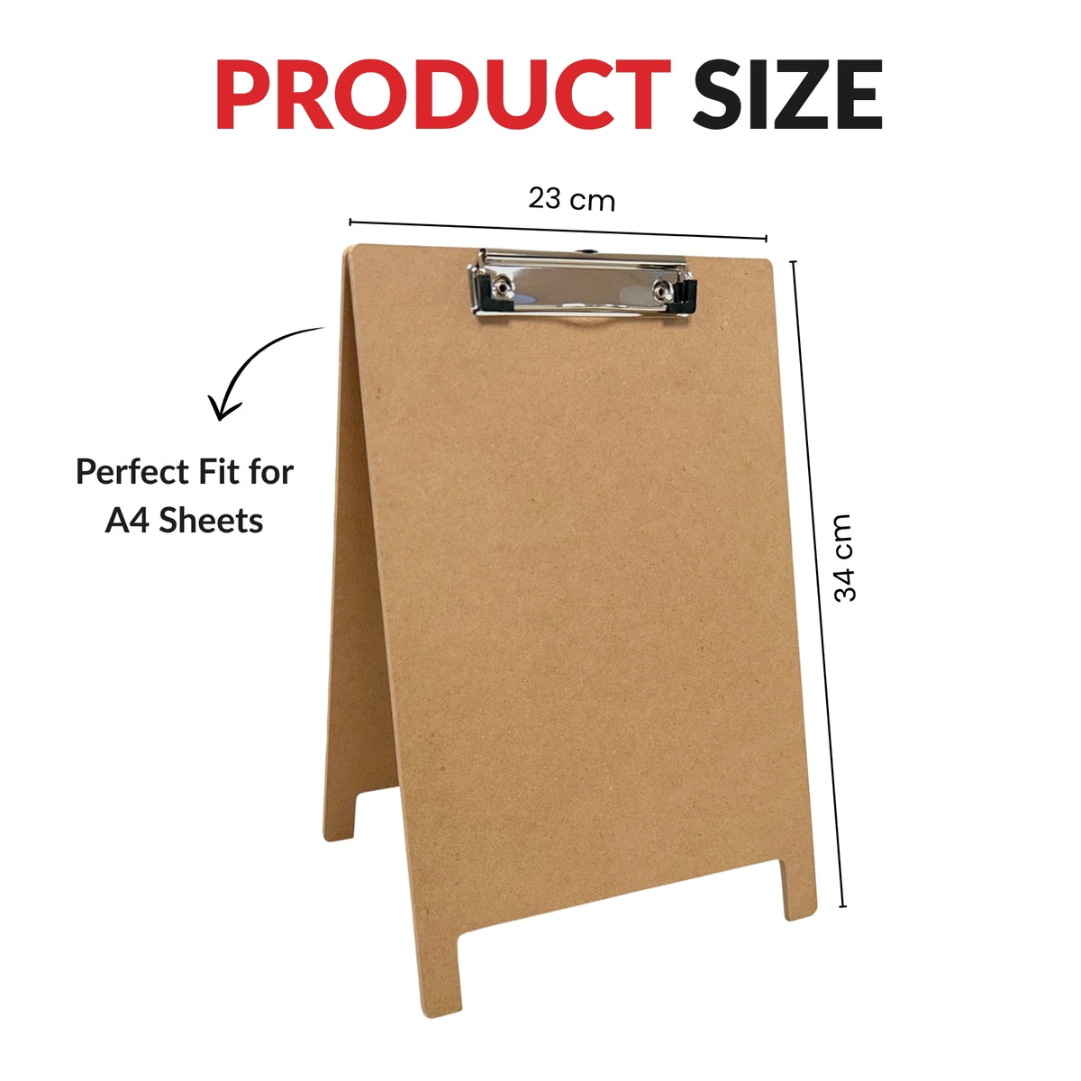 A4 5mm Thick Wooden Stand Folding Menu Clipboard