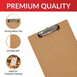A4 5mm Thick Wooden Stand Folding Menu Clipboard
