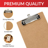 A5 5mm Thick Wooden Stand Folding Menu Clipboard