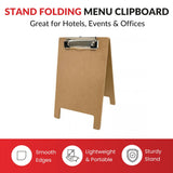 A5 5mm Thick Wooden Stand Folding Menu Clipboard