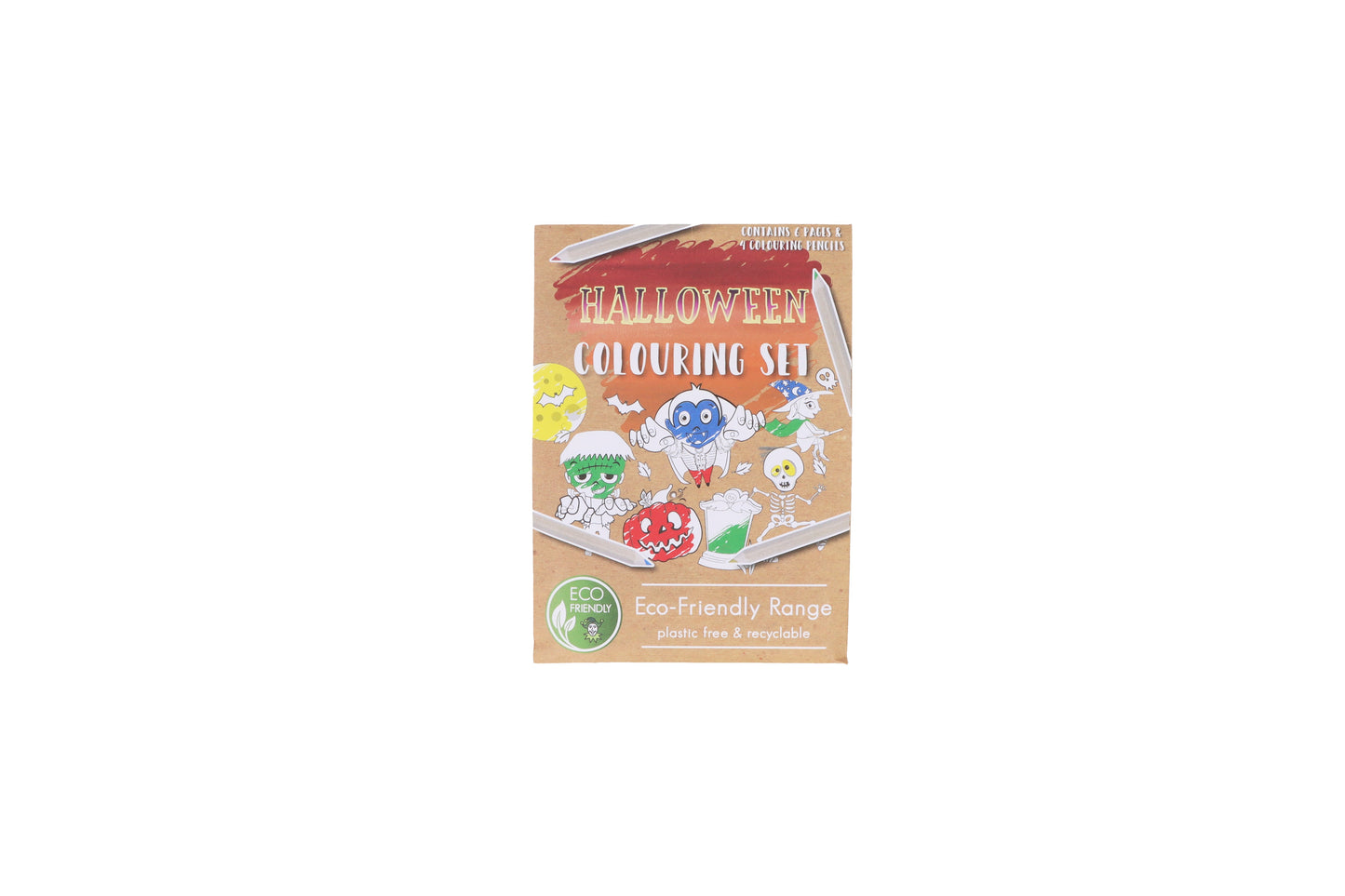 Eco-Friendly Mini Halloween Colouring Set (14cm x 10cm)