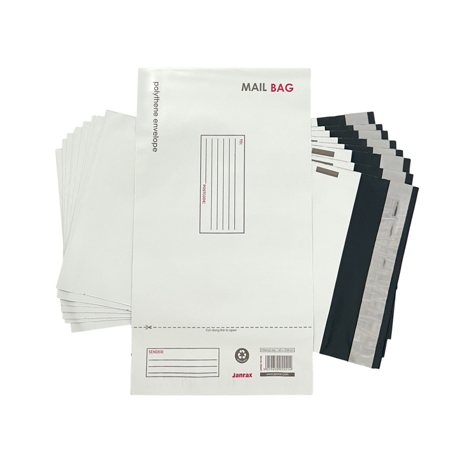 Pack of 10 Small Polythene Mailing Bags 16x23cm – Secure Peel & Seal Envelopes