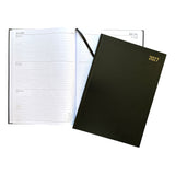 Janrax 2027 A4 Week To View Black Desk Diary