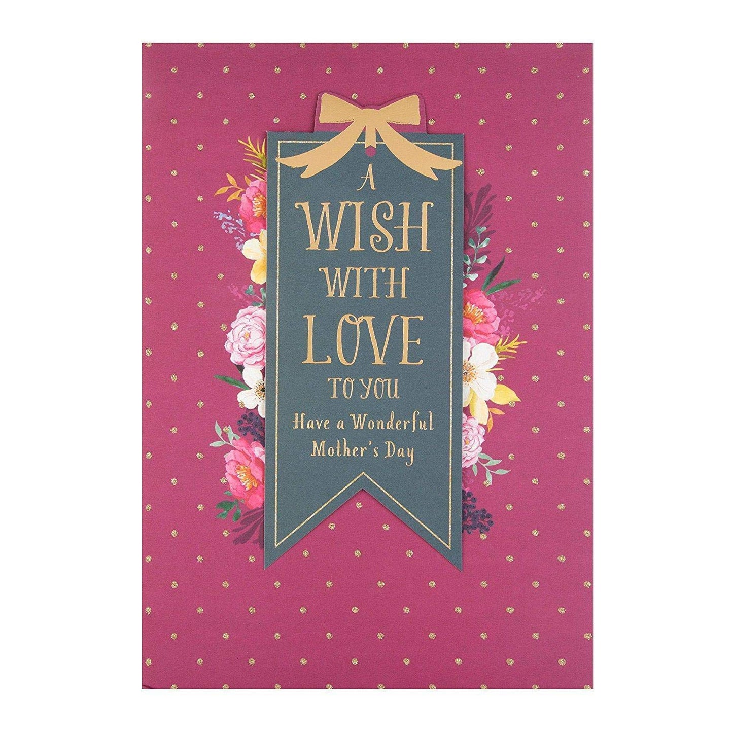 Contemporary Open Mother's Day Card 'Wish With Love' 