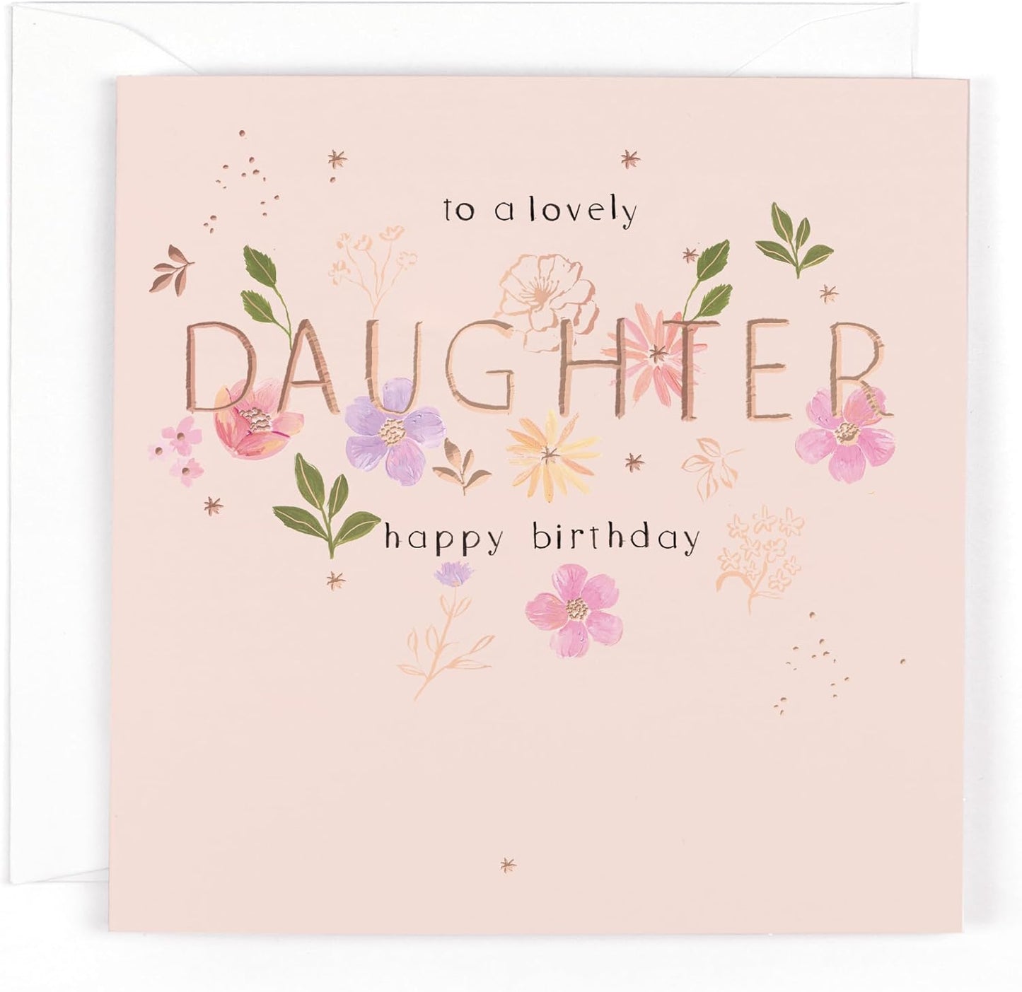 Contemporary Flowers Design Luxury Lovely Daughter Birthday Card