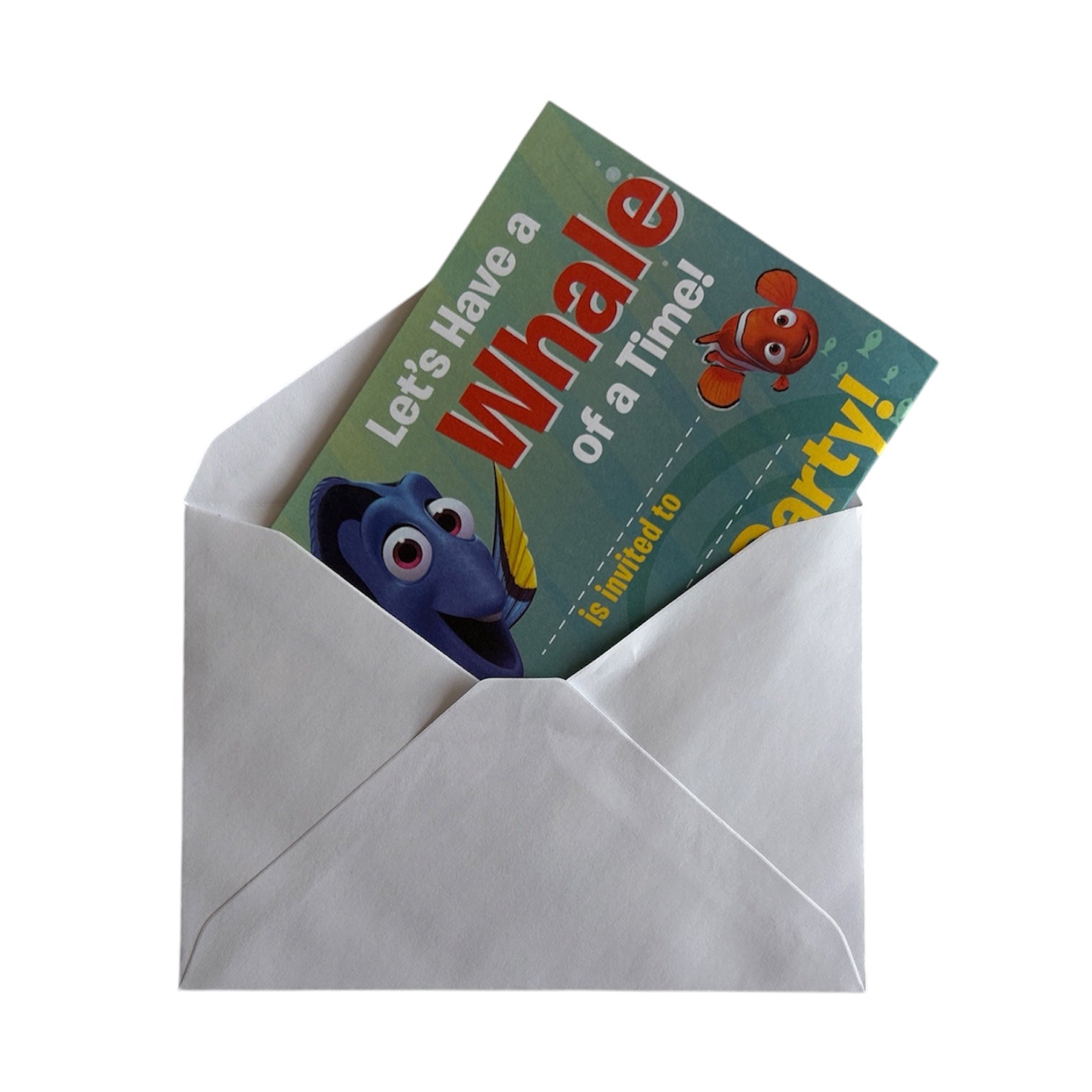 Pack of 20 Sheets Finding Dory “Whale of a Time” Party Invitation Cards