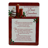 In Loving Memory of a Dear Grandma Christmas Graveside Keepsake Card