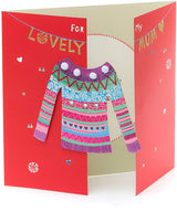 Mum Christmas Card Fun Christmas Jumper Design 