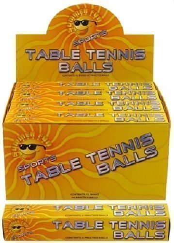 Pack of 6 White Table Tennis Balls