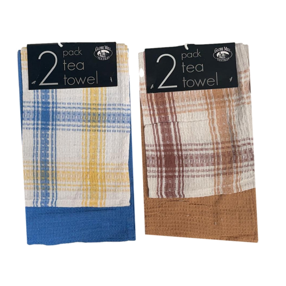 Pack of 2 Honeycomb Design Tea Towel {DC}