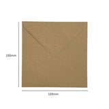 Pack of 50 Eco Kraft Recycled 110gsm 155x155mm Gummed Envelopes