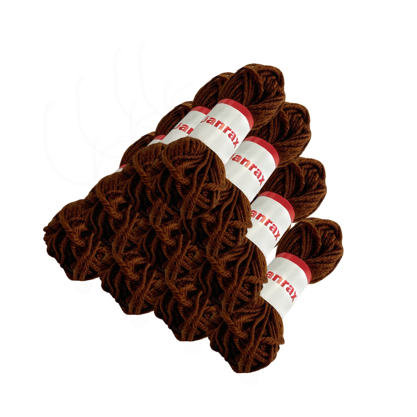 Brown Acrylic Yarn Roll – 10g, 4 Strand 8 Ply Knitting Wool