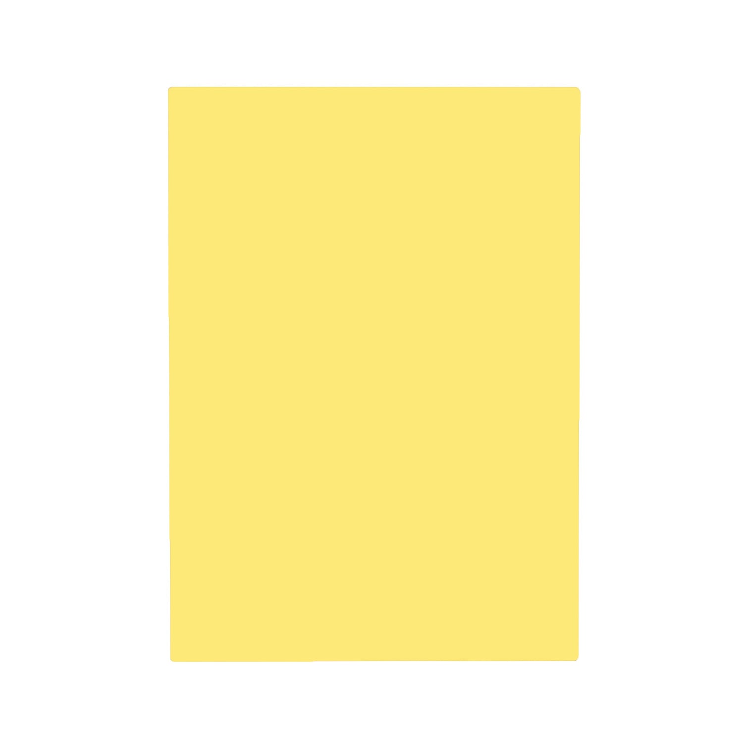 Pack of 8 A5 Plain Yellow Dyslexia Overlay Reading Sheets – PET Material, Rounded Corners
