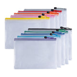 Pack of 12 A4 Orange PVC Mesh Zip Bags