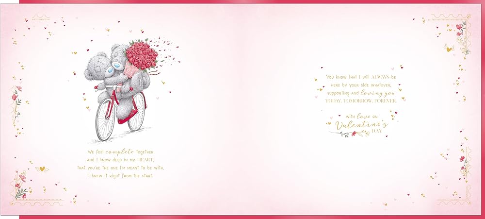 Bears On Bicycle Love of my Life Luxury Large Boxed Handmade Valentine's Day Card {DC}