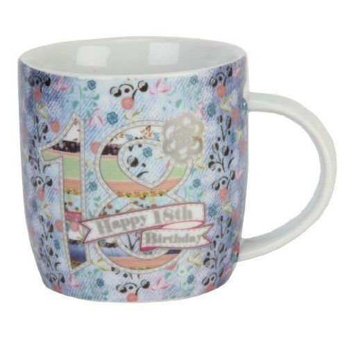 Laura Darrington Patchwork Collection 18th Birthday Mug (LD15318)
