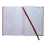 Janrax 2027 A5 Week To View Burgndy Desk Diary