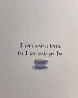 6 x Tea Pot Sympathy Cards 