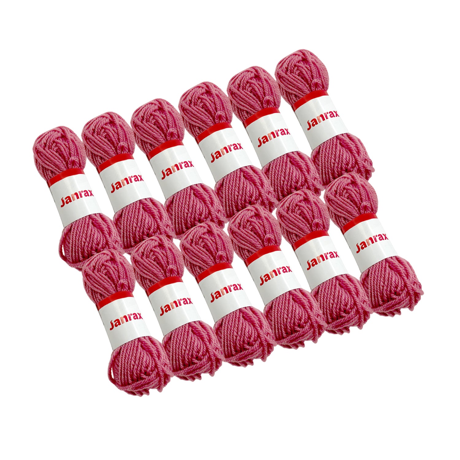 Dusky Pink Acrylic Yarn Roll – 10g, 4 Strand 8 Ply Knitting Wool